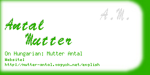 antal mutter business card